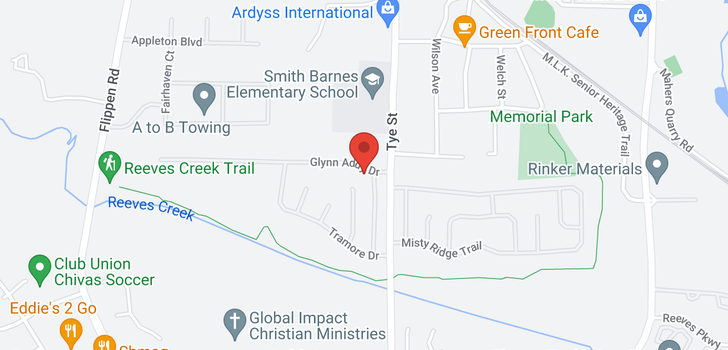 map of 105 Glynn Addy Drive